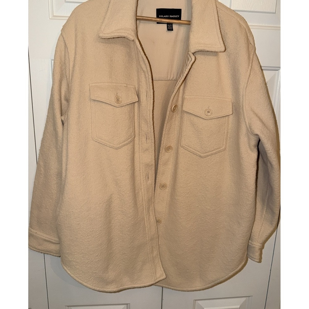 Hilary Radley Shearling Soft Cream Thick jacket XL